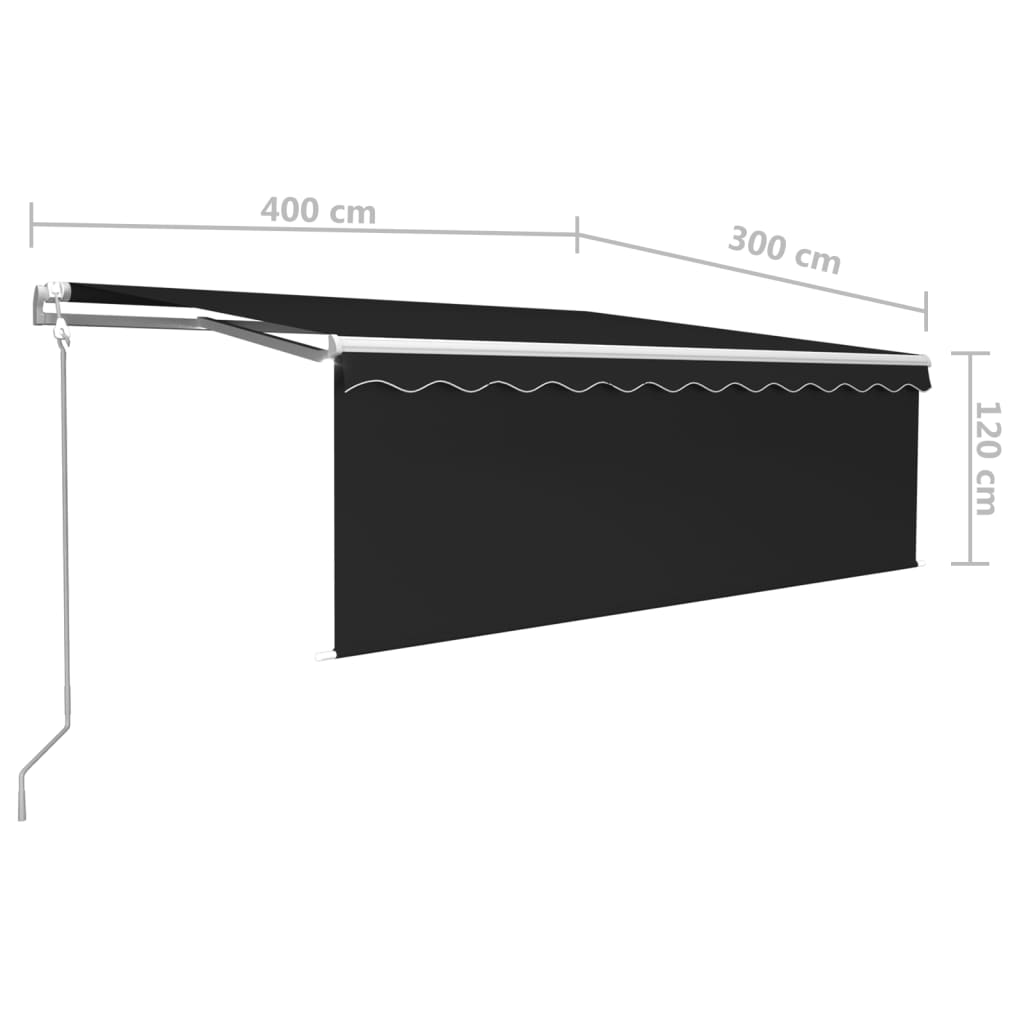 Automatisk Markis Med Vindsensor Rullgardin LED