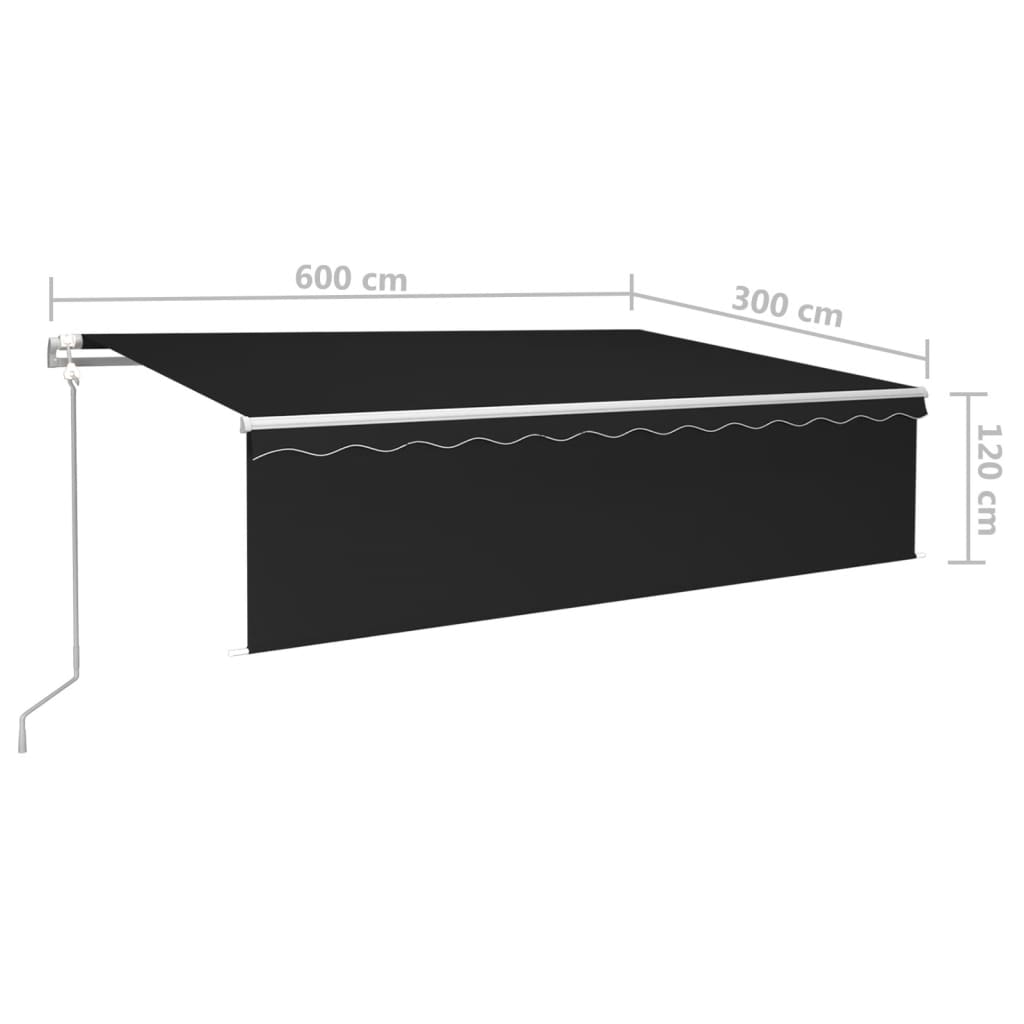 Automatisk markis med rullgardin vindsensor LED