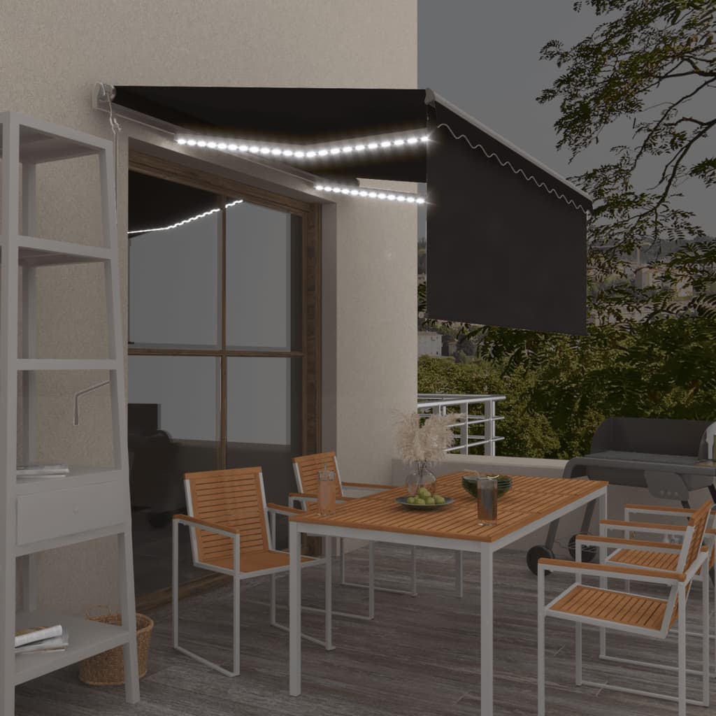 Automatiserad Markis Vindsensor Rullgardin LED