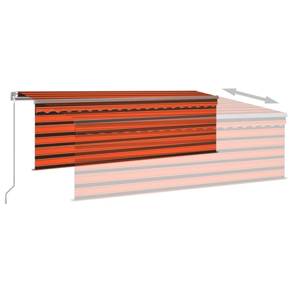 Manuell Markis Med Rullgardin Och LED