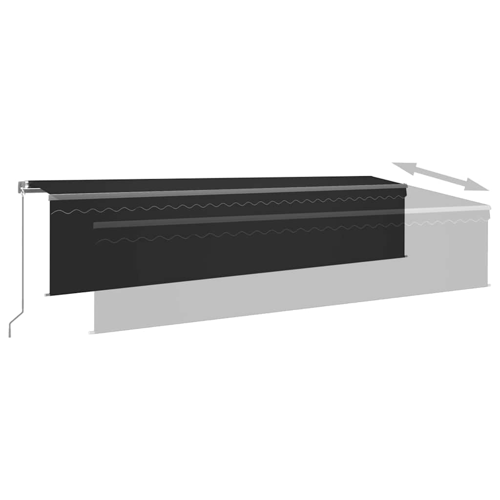 Manuell Markis Med Rullgardin Och LED