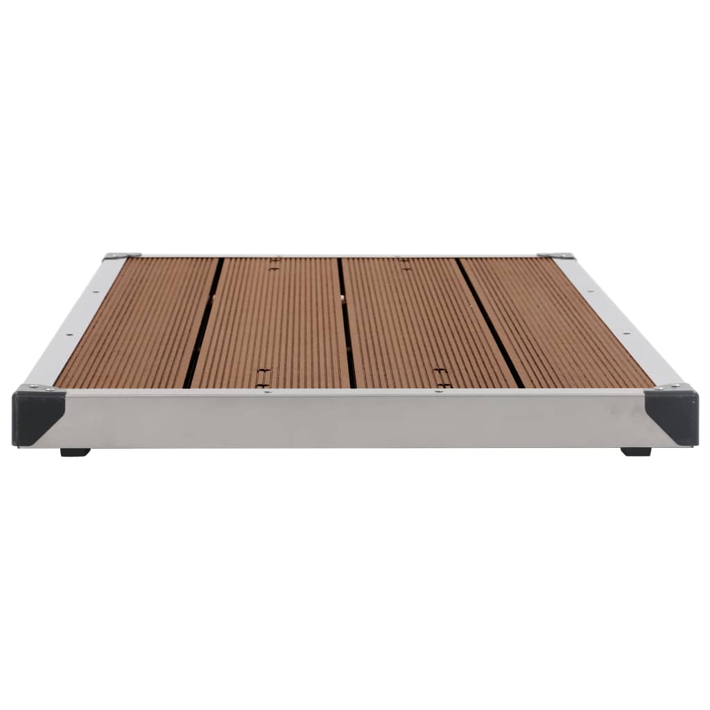 Trädgårdsdusch med brunt golv 230 cm rostfritt stål