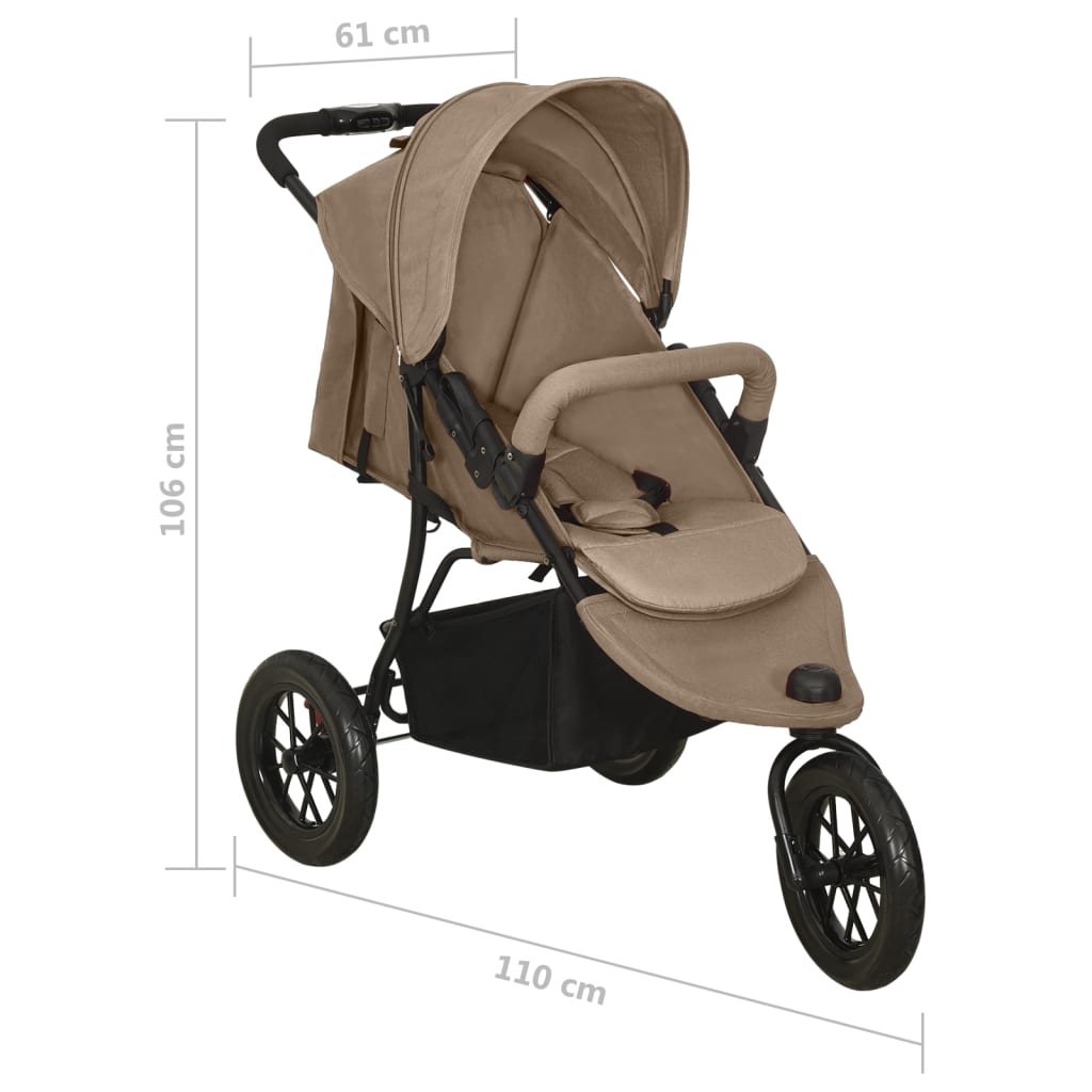 Tvillingvagn Taupe
