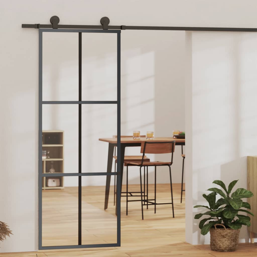 Skjutdörr ESG-glas och aluminium