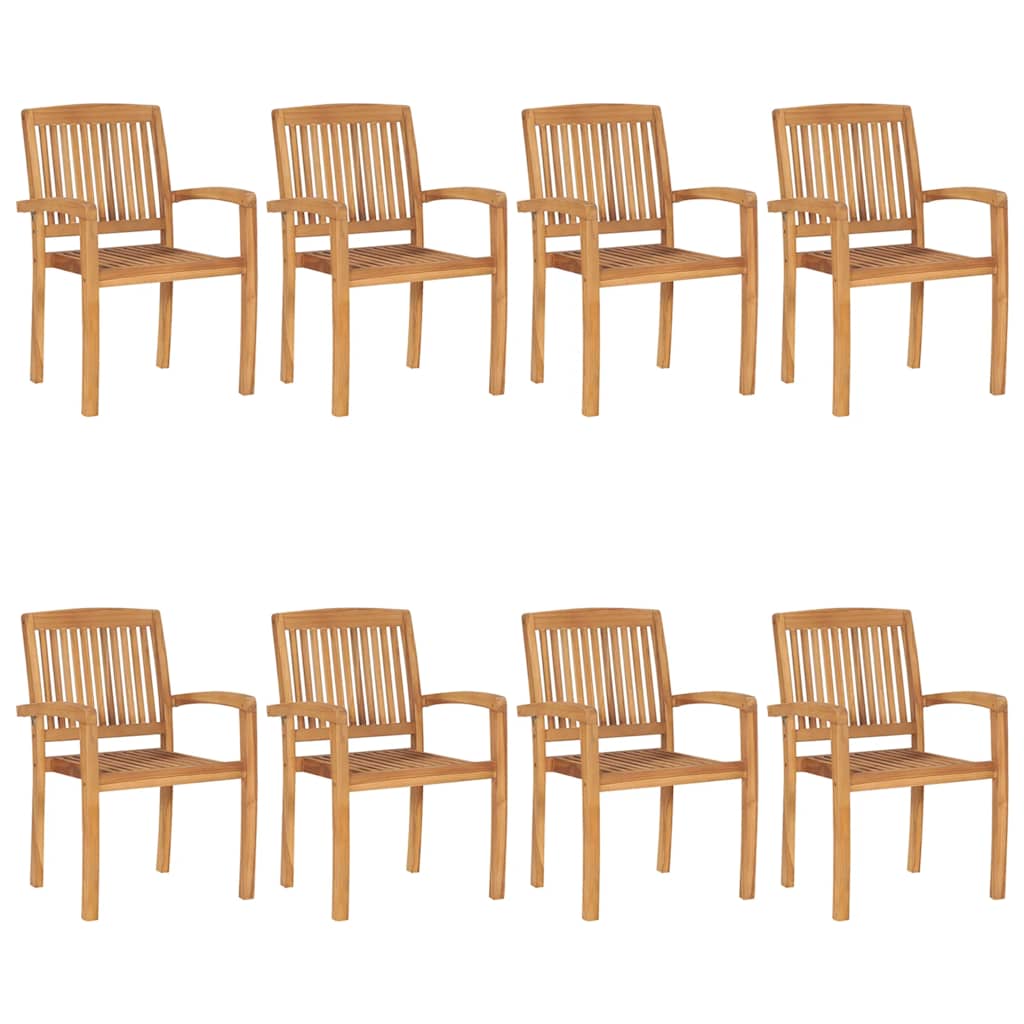Stapelbara Trädgårdsstolar Med Dynor Massiv