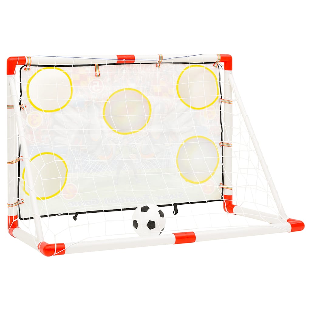 Fotbollsmål med bakgrund