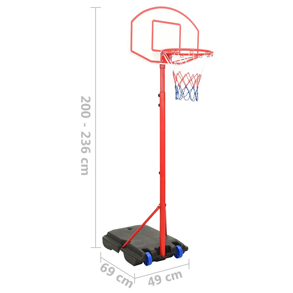 Flyttbar basketkorg justerbar 200