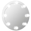Väggspegel Med LED-belysning Rund