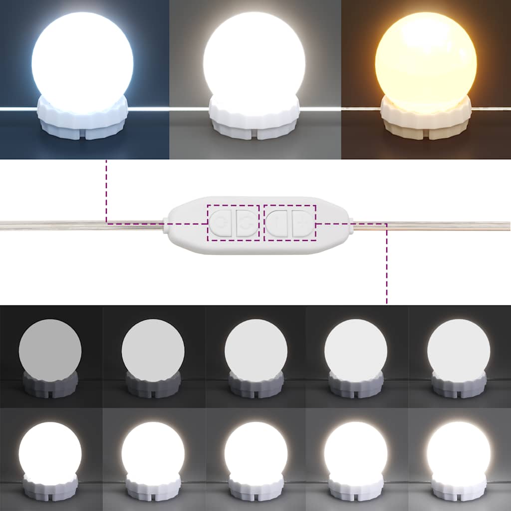 Väggspegel Med LED-belysning Rund