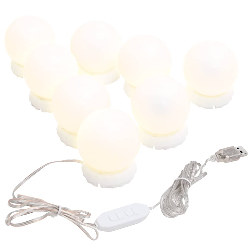 Väggspegel Med LED-belysning Rund