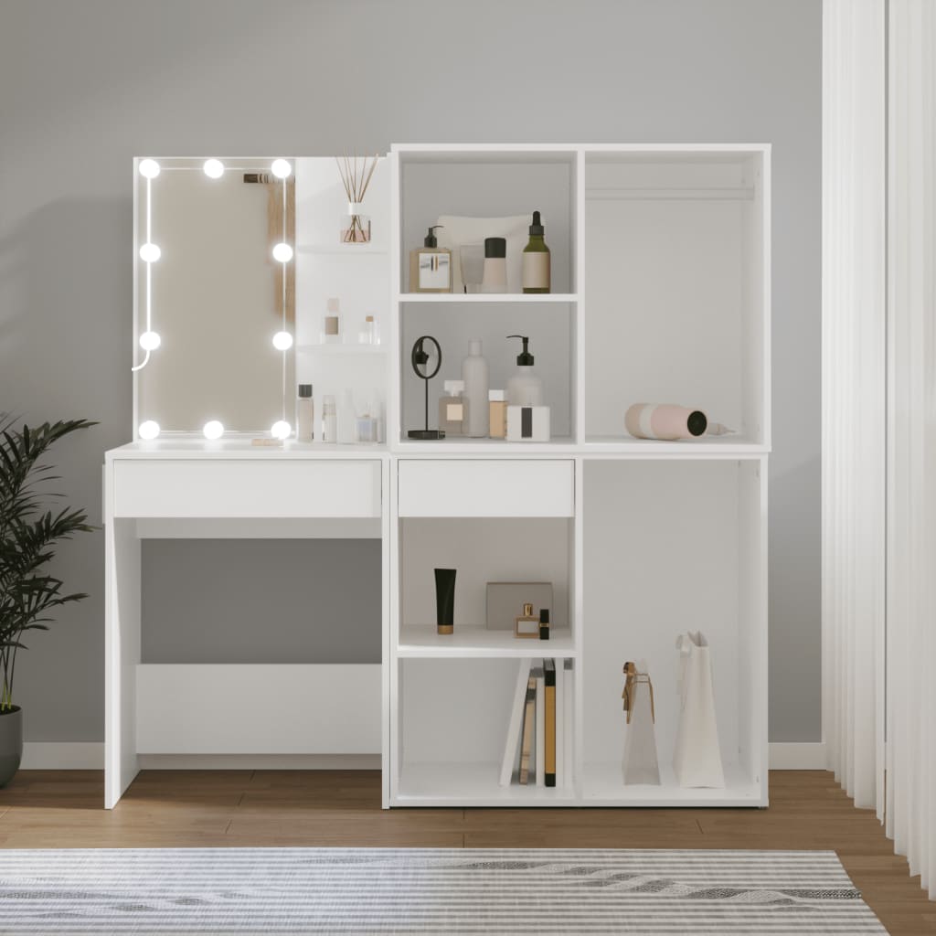 Sminkbord LED Med 2 Skåp