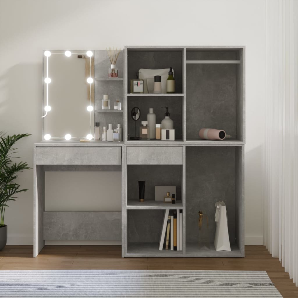 Sminkbord LED Med 2 Skåp