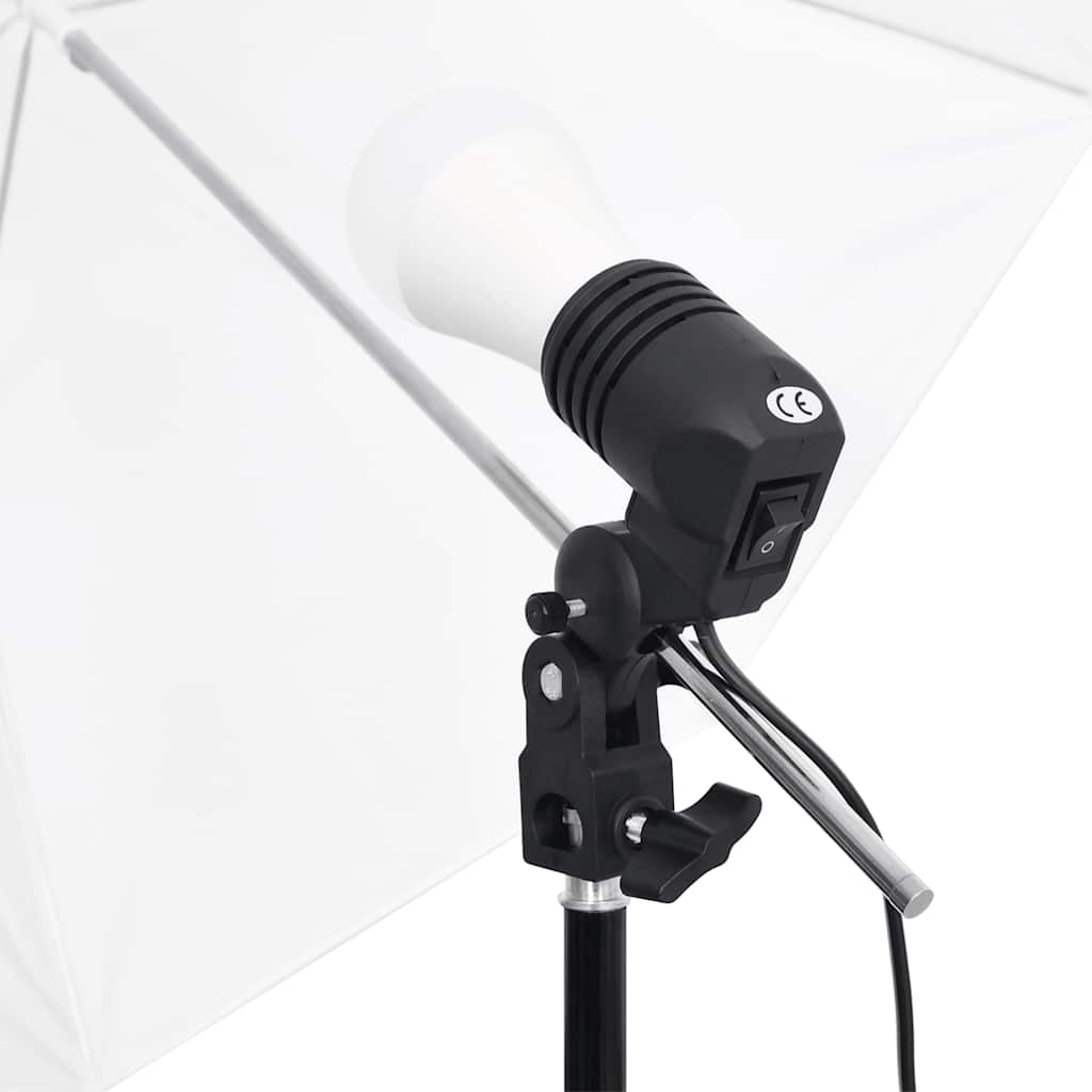 Studiobelysning inklusive bakgrunder & paraplyer
