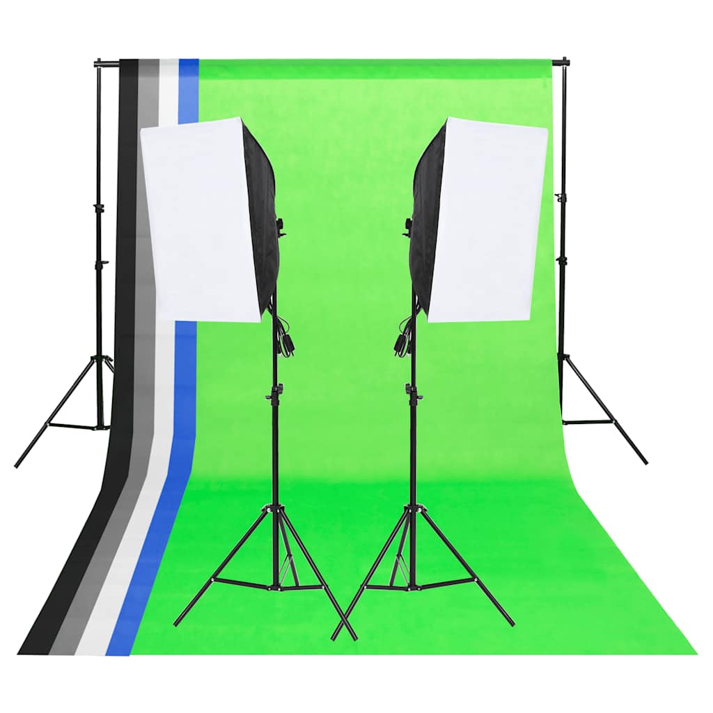 Studiobelysning med bakgrunder & softboxar
