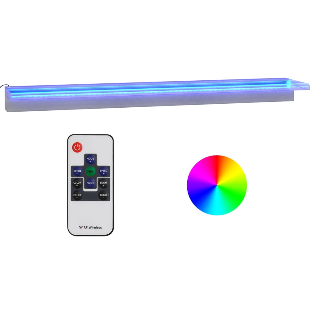 Vattenfall Med Rgb LED Rostfritt