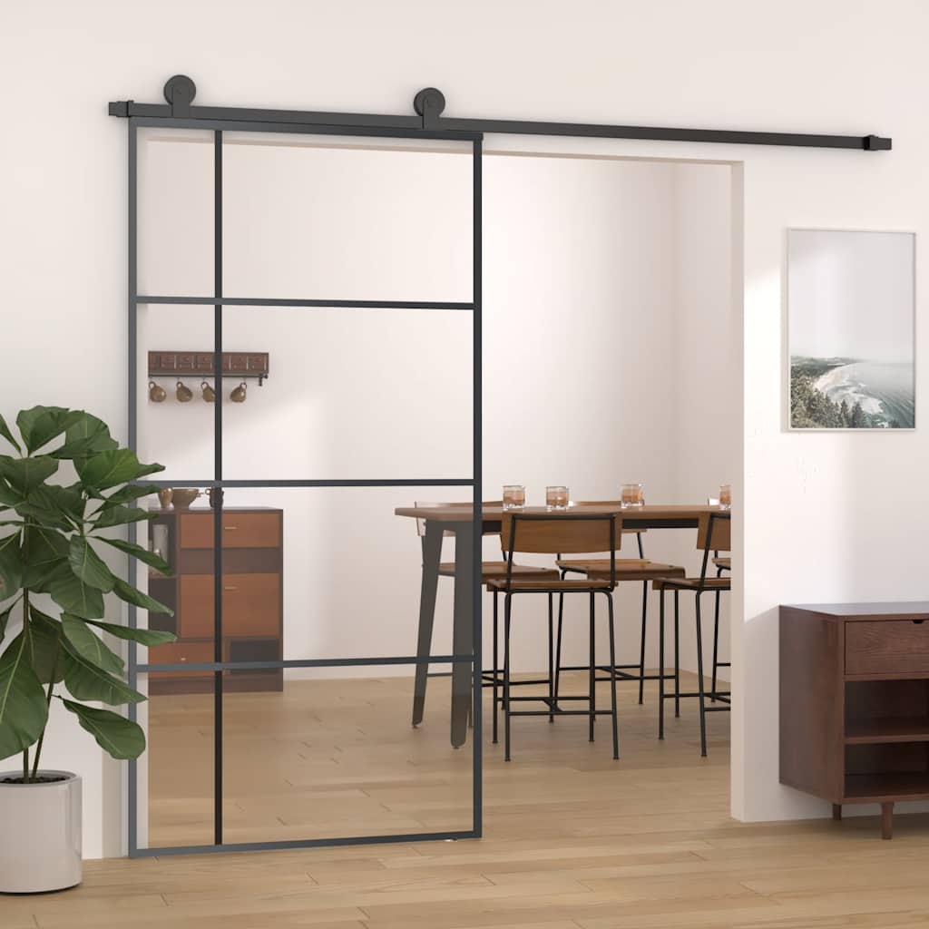 Skjutdörr ESG-glas och aluminium
