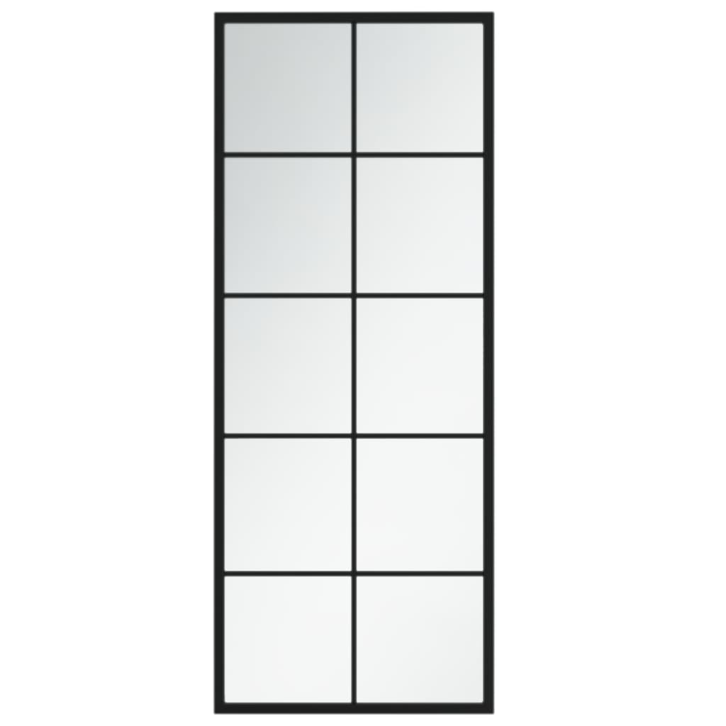 Väggspegel Svart 100x40 Cm Metall