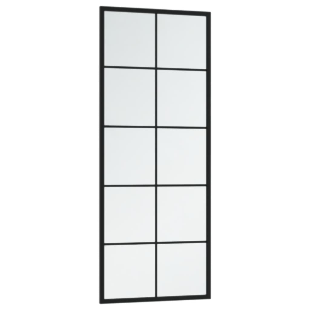 Väggspegel Svart 100x40 Cm Metall