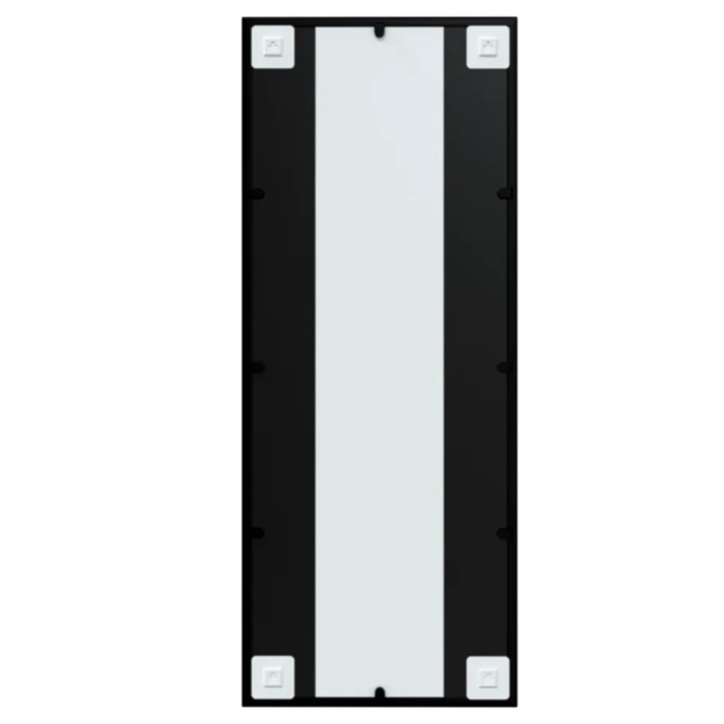 Väggspegel Svart 100x40 Cm Metall