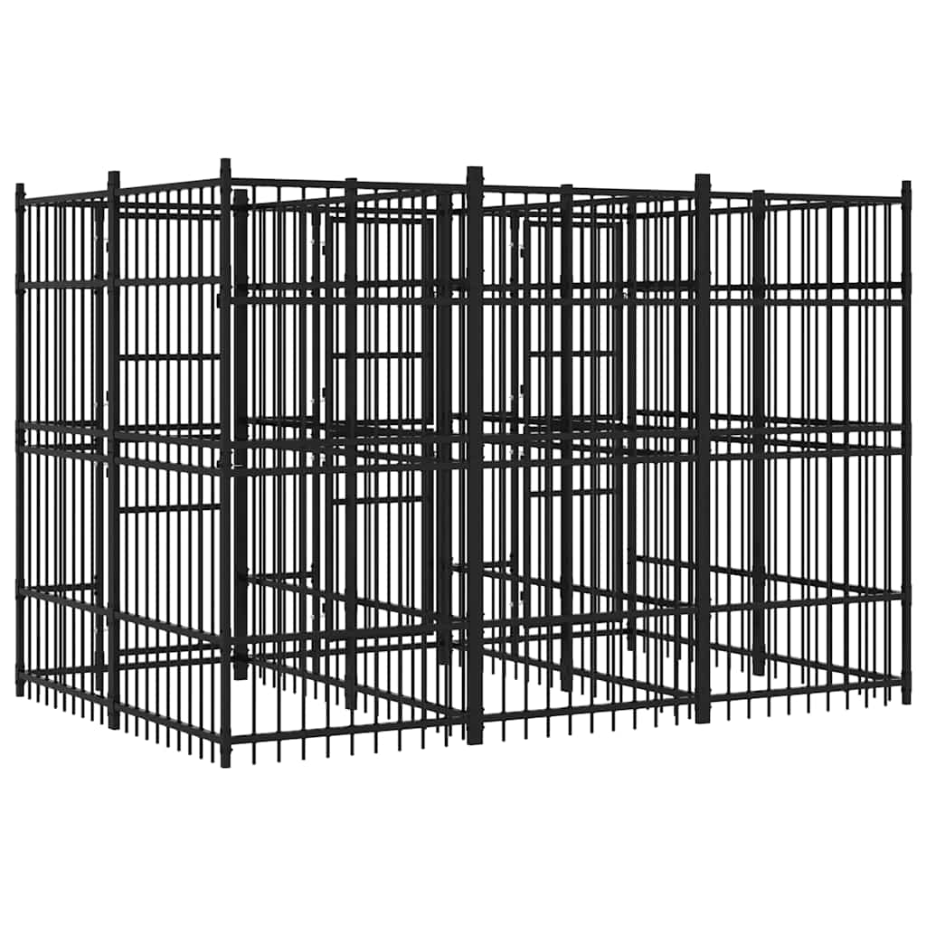 Hundgård för utomhusbruk 7,37 m²