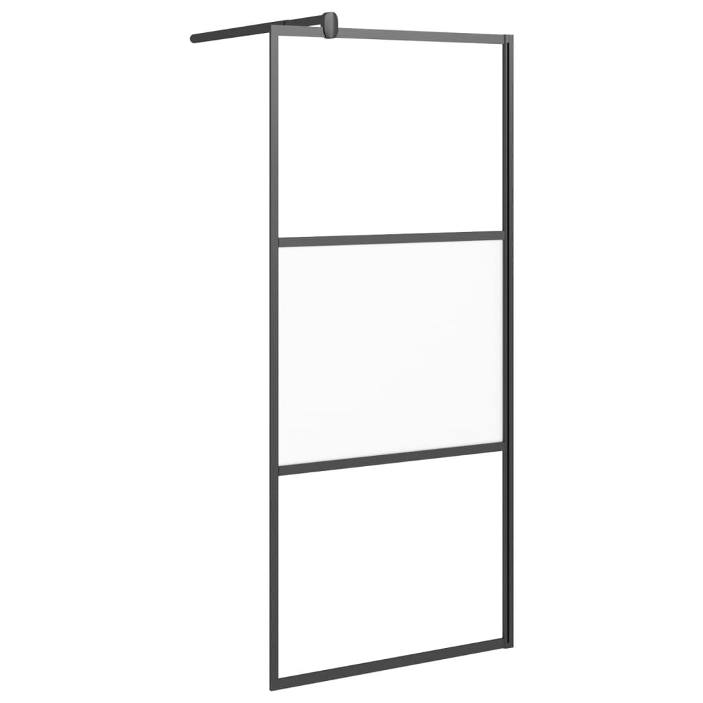 Duschvägg halvfrostat ESG-glas
