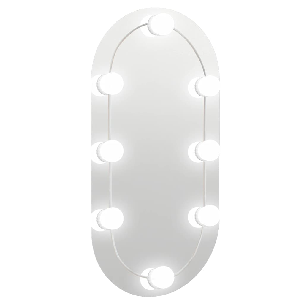 Spegel Med LED-lampor Oval