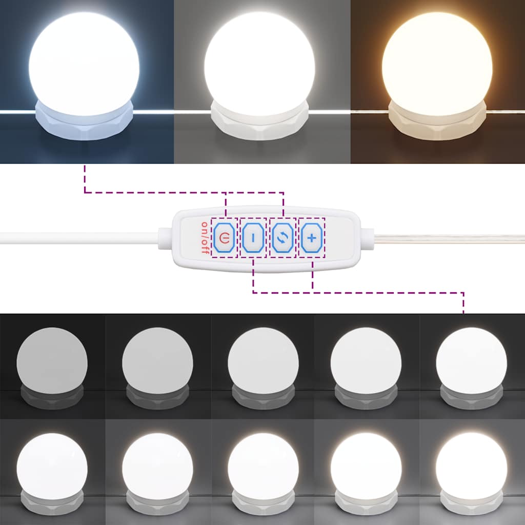 Sminkbord Med Spegel LED Konstruerat