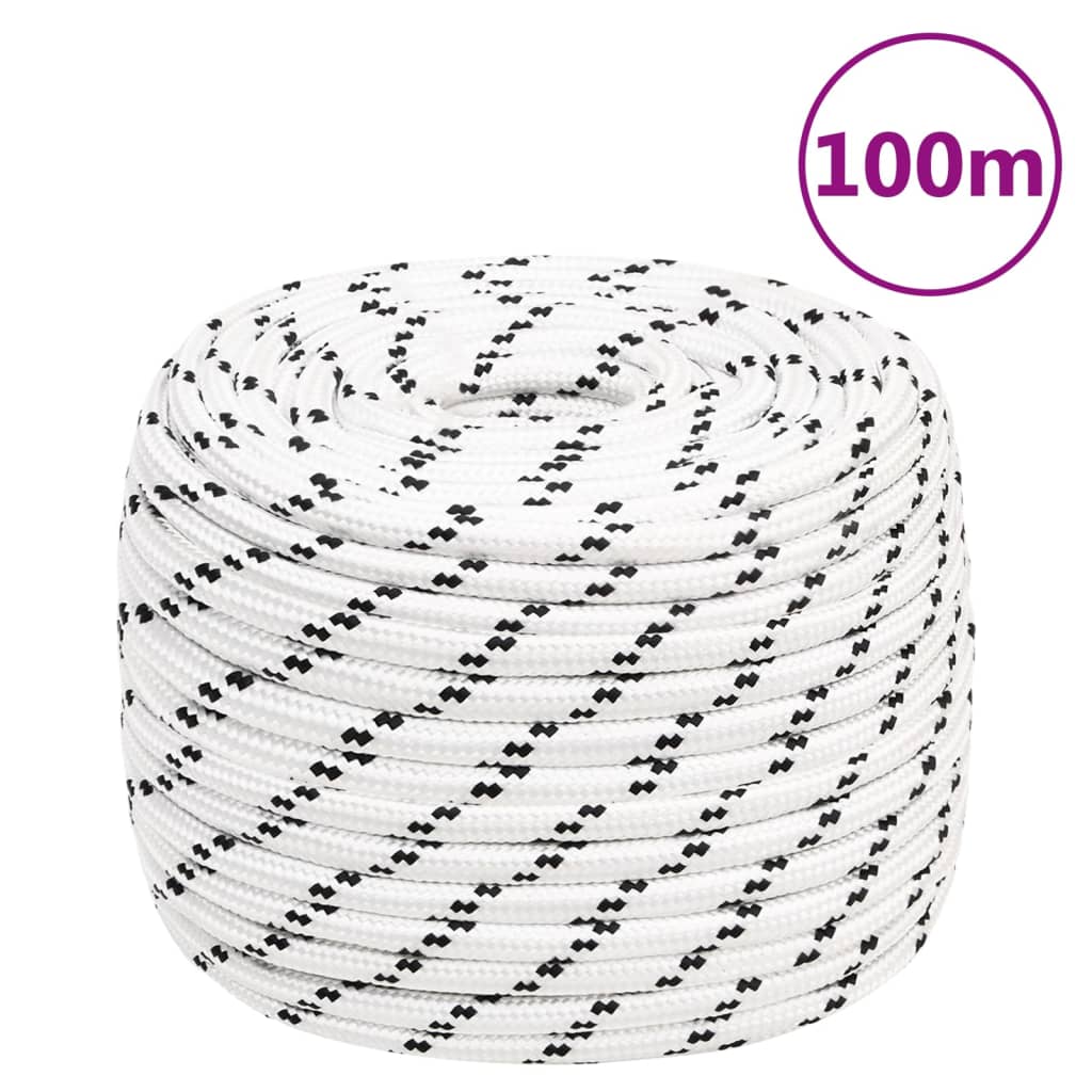 Båtlina flätad 12 mm x 100 m polyester