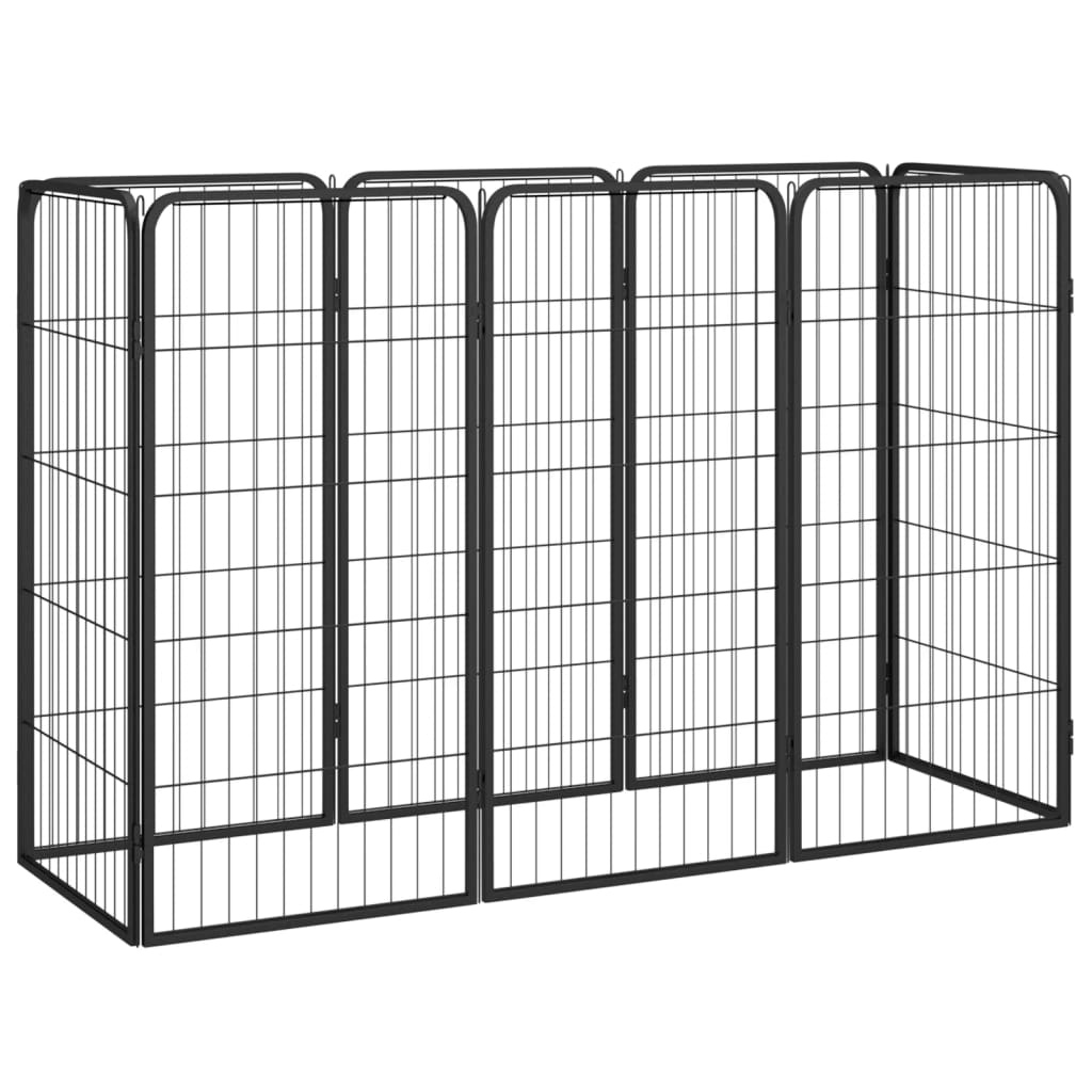 Hundbur 8-paneler Pulverlackerat