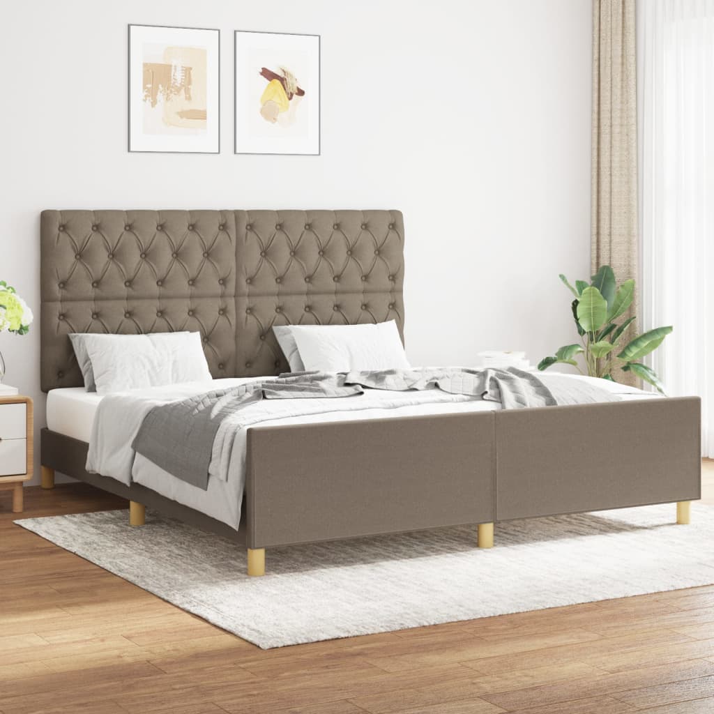 Sängram Utan Madrass Taupe