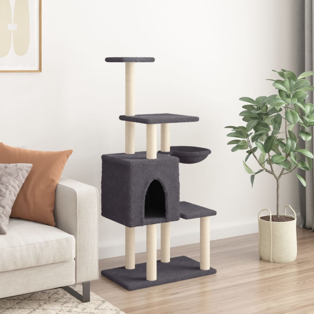 Katträd med klöspelare i sisal 131 cm