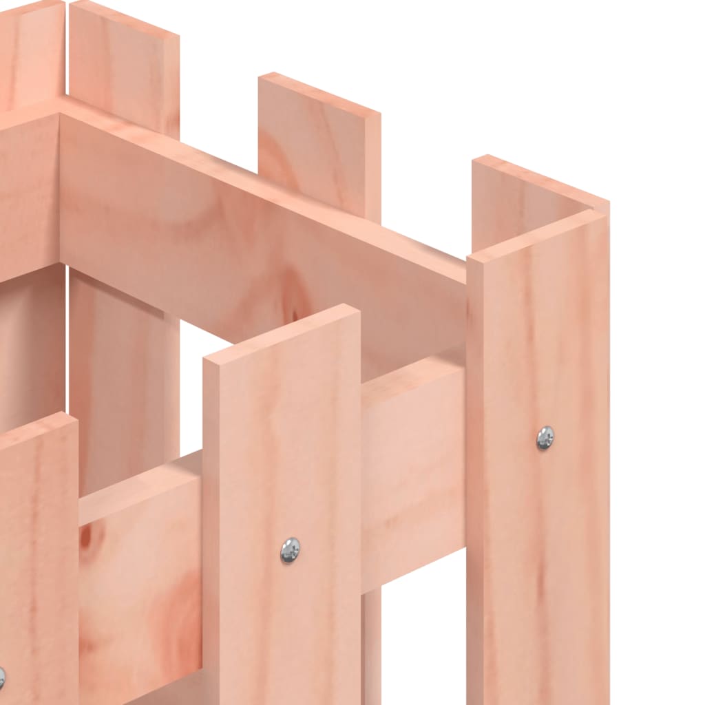 Odlingslåda med Staket-design Massivt Douglas