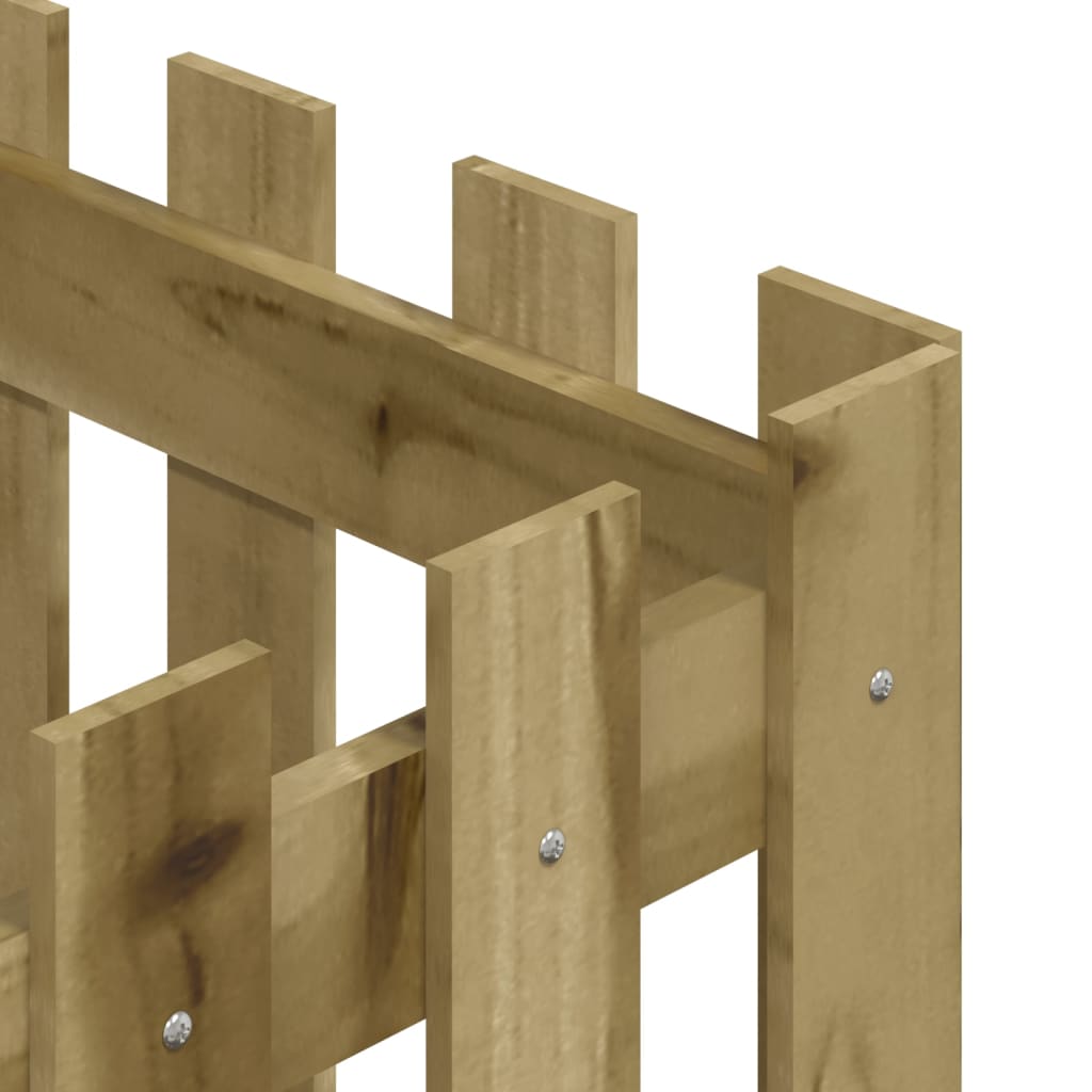 Odlingslåda med Staket-design Impregnerat