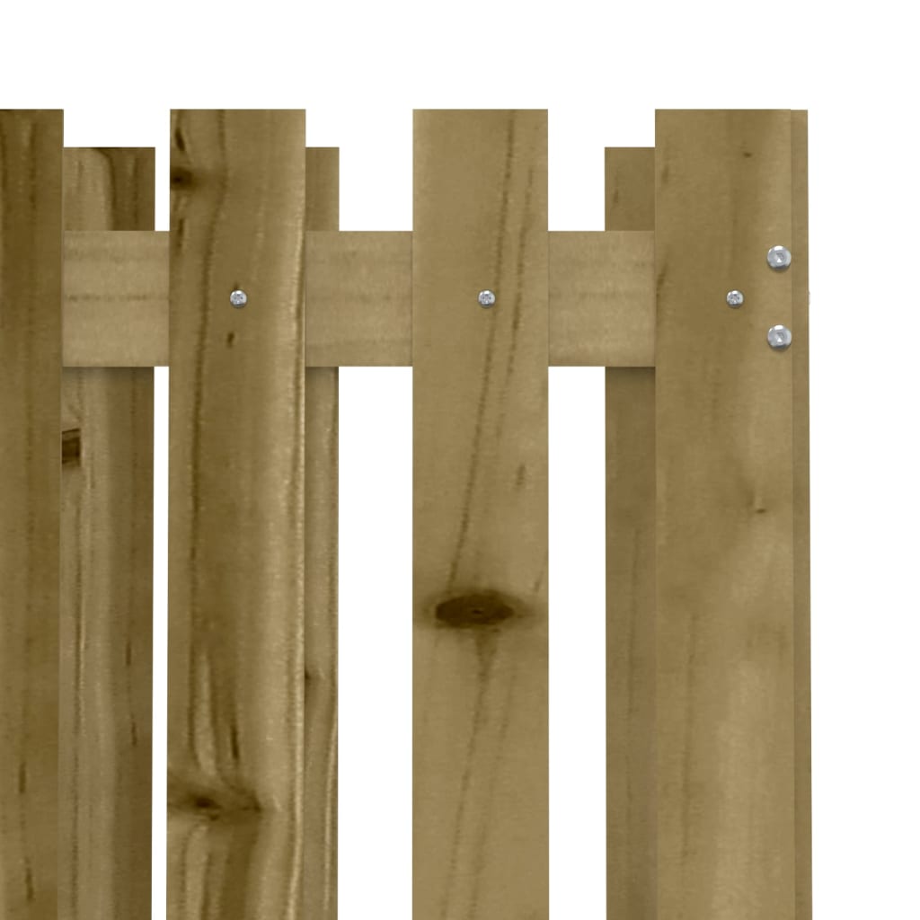 Odlingslåda med Staket-design Impregnerat