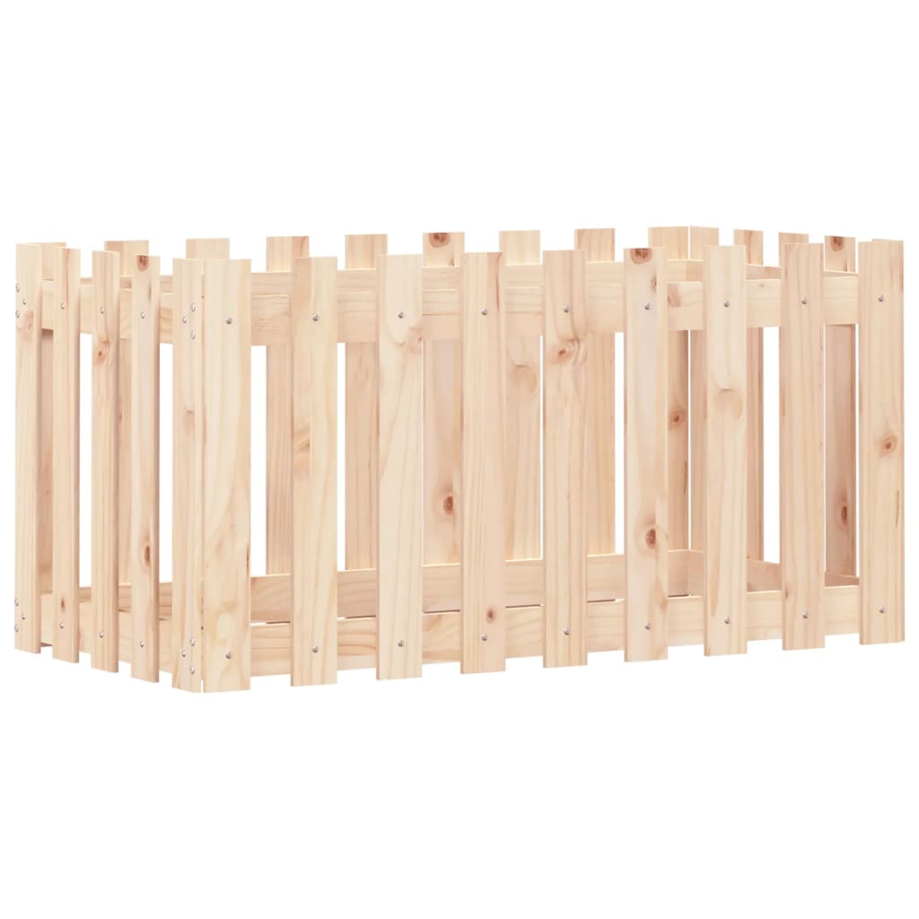 Odlingslåda med Staket-Design massiv