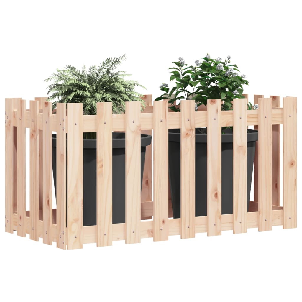 Odlingslåda med Staket-Design massiv