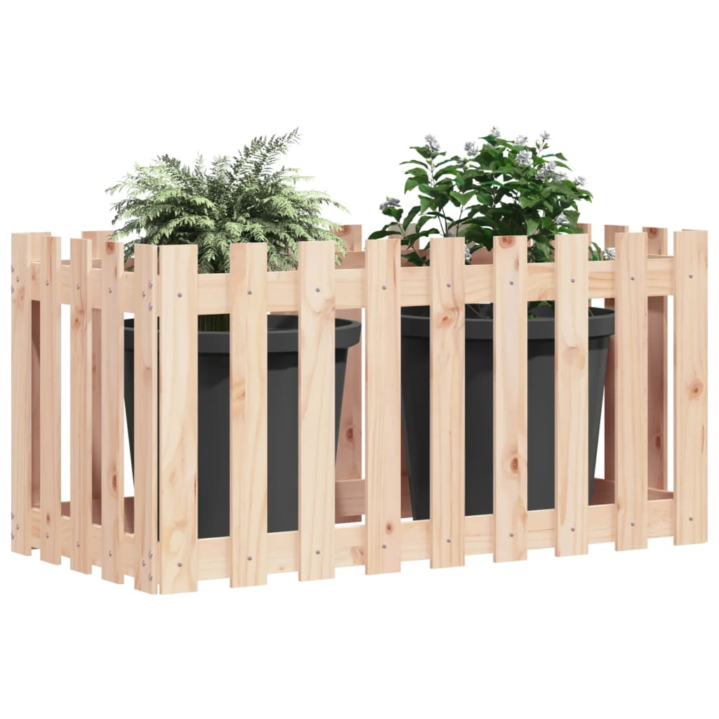 Odlingslåda med Staket-Design massiv