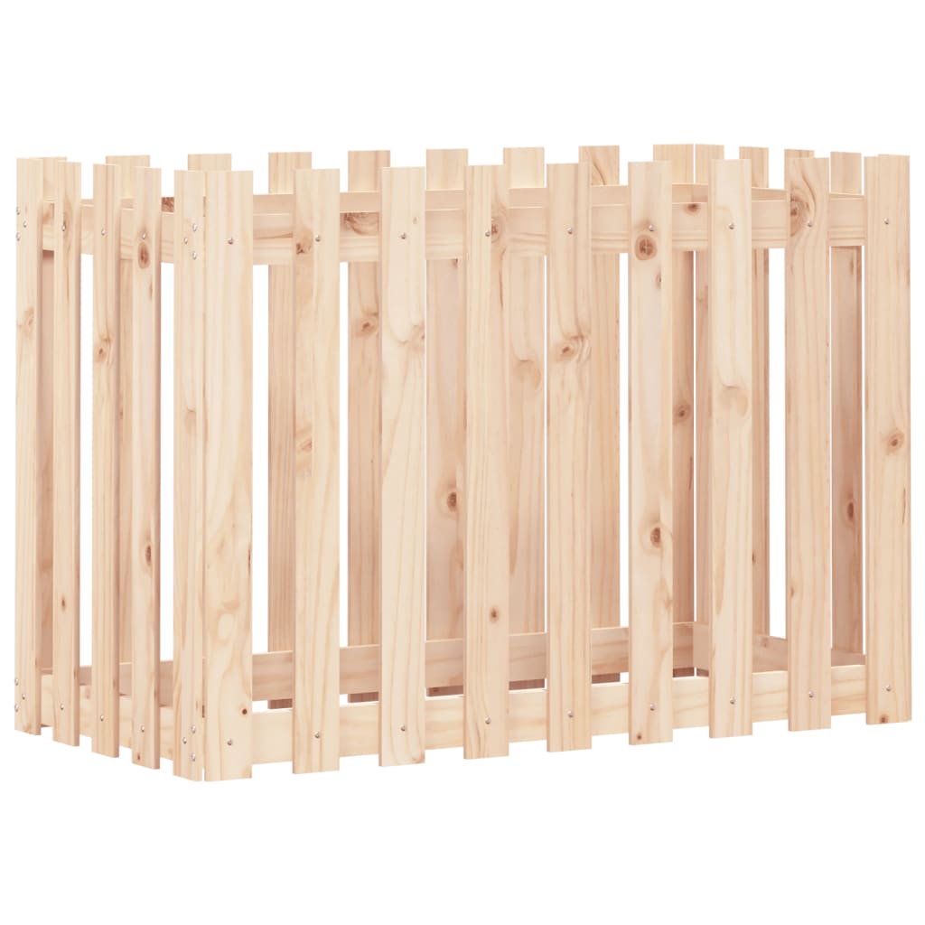 Odlingslåda med Staket-Design massiv