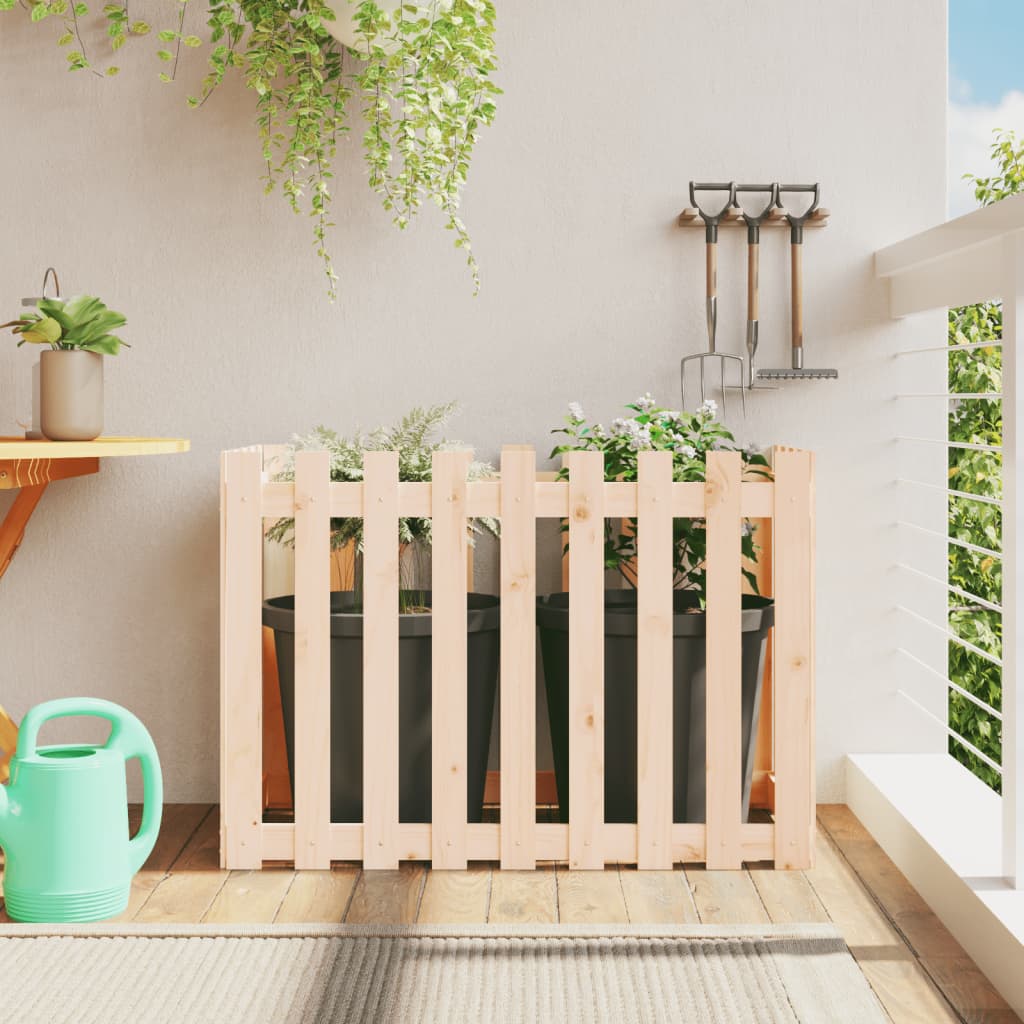 Odlingslåda med Staket-Design massiv