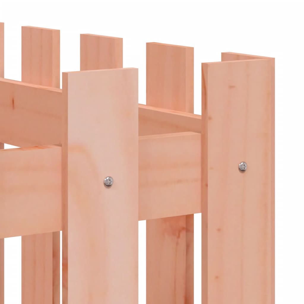 Odlingslåda med Staket-design Massivt Douglasträ