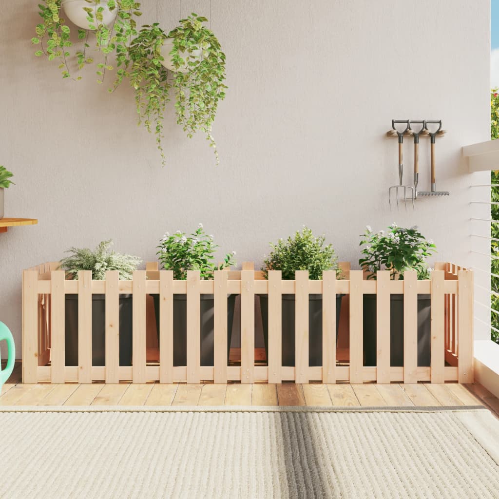 Odlingslåda med Staket-Design massiv