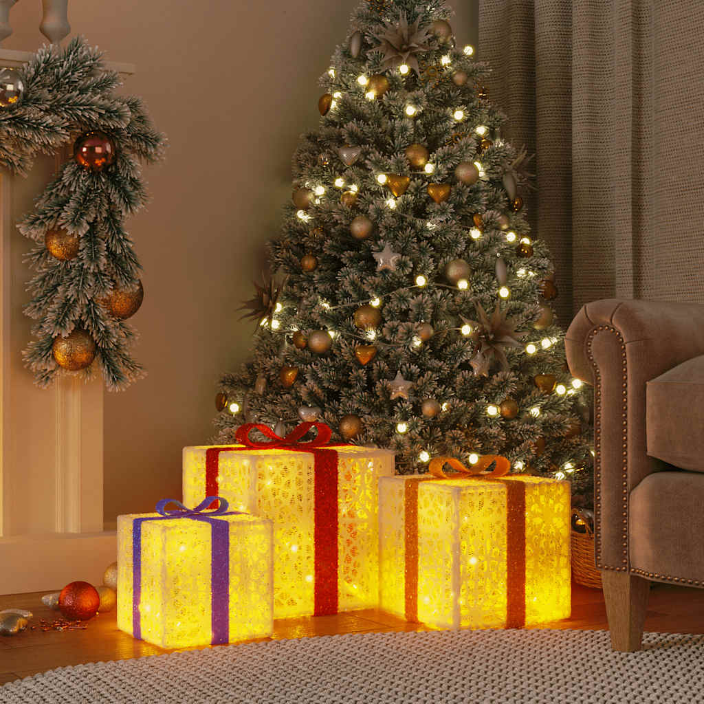 Juldekoration Med Belysning Julklappar 64 LED Varmvit