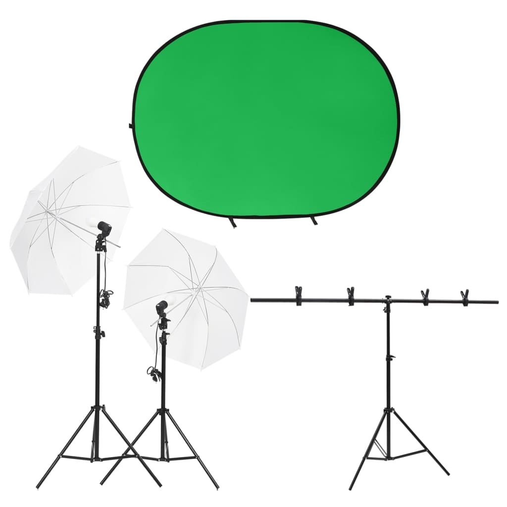 Fotostudio med Lampor och Bakgrund