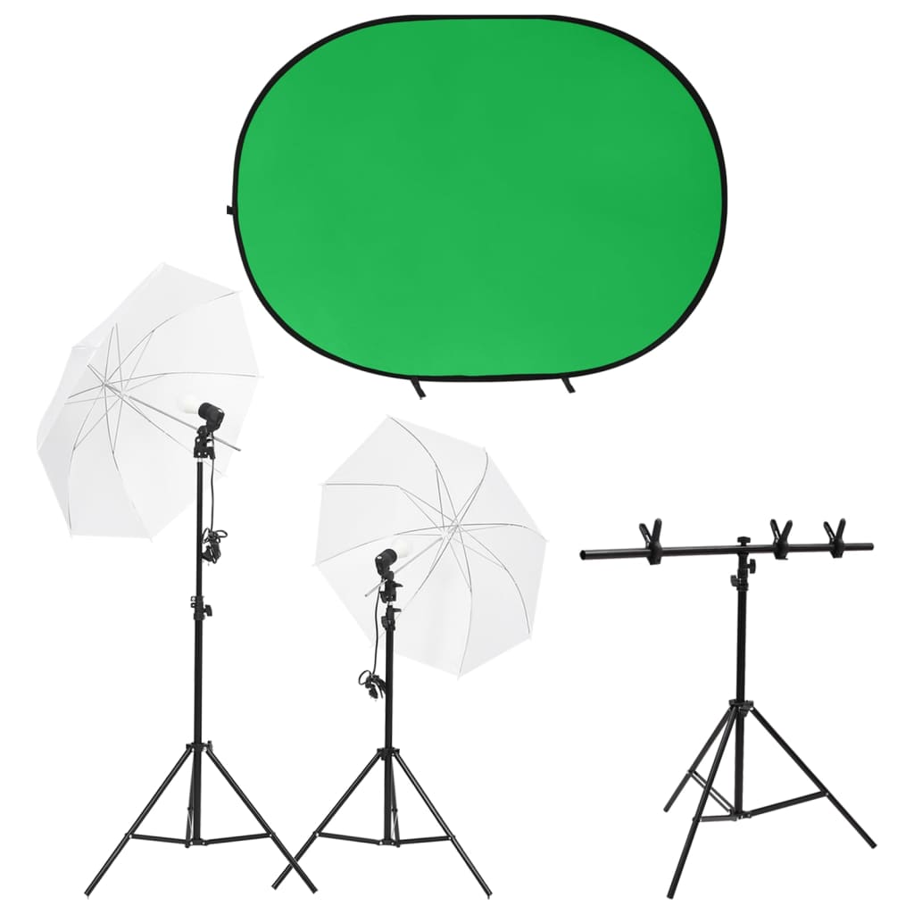 Fotostudio med Lampor och Bakgrund