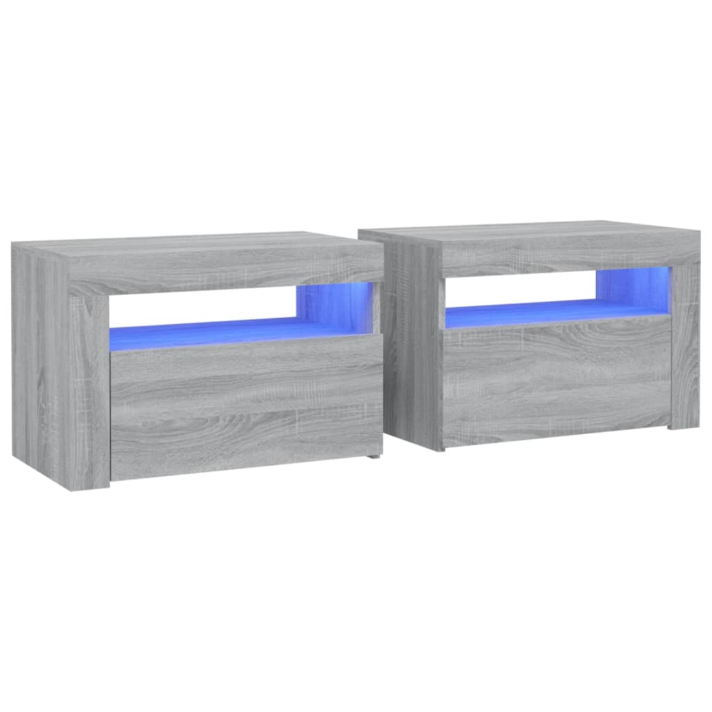 Sängbord med LED-belysning