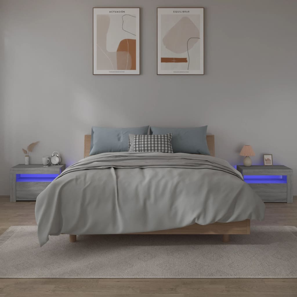 Sängbord med LED-belysning