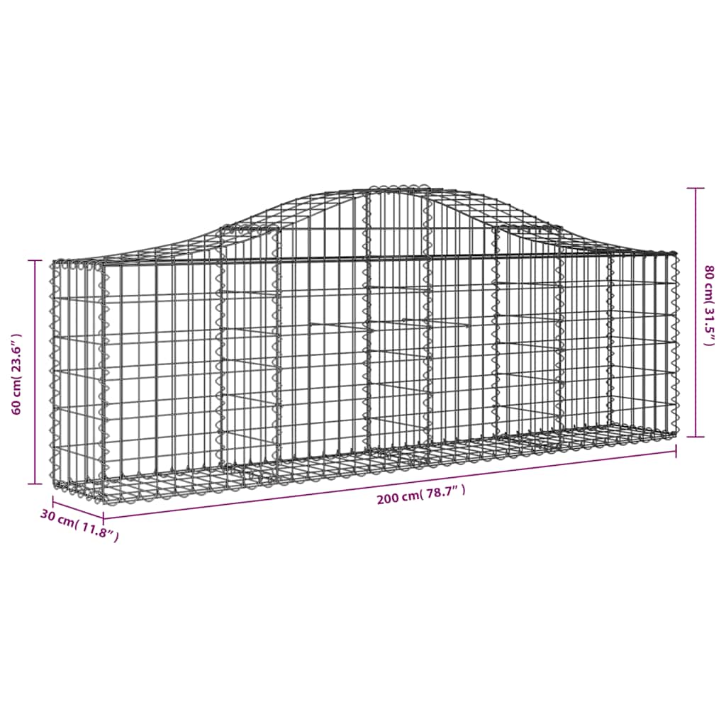 Gabion bågformad galvaniserat järn