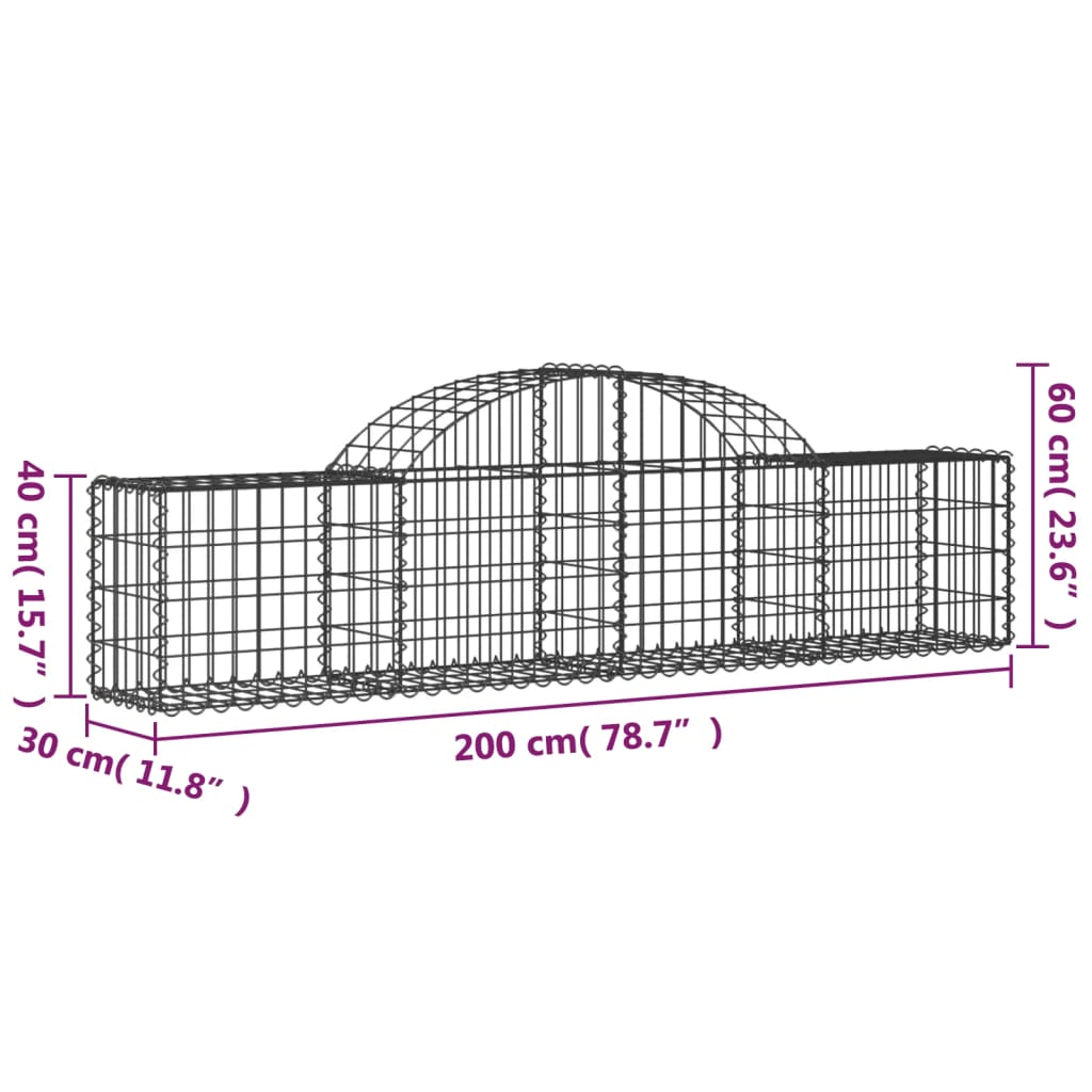 Gabion bågformad galvaniserat järn