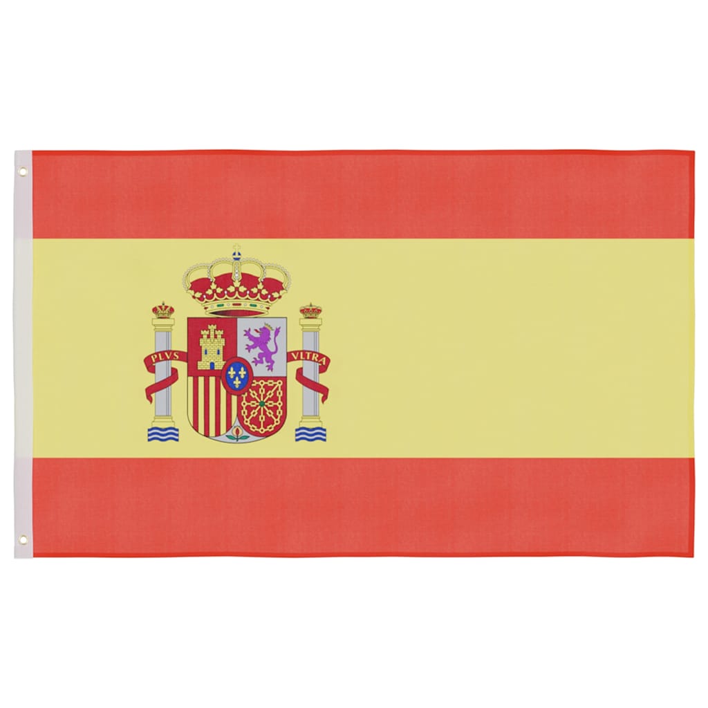 Spaniens Flagga Och Flaggstång
