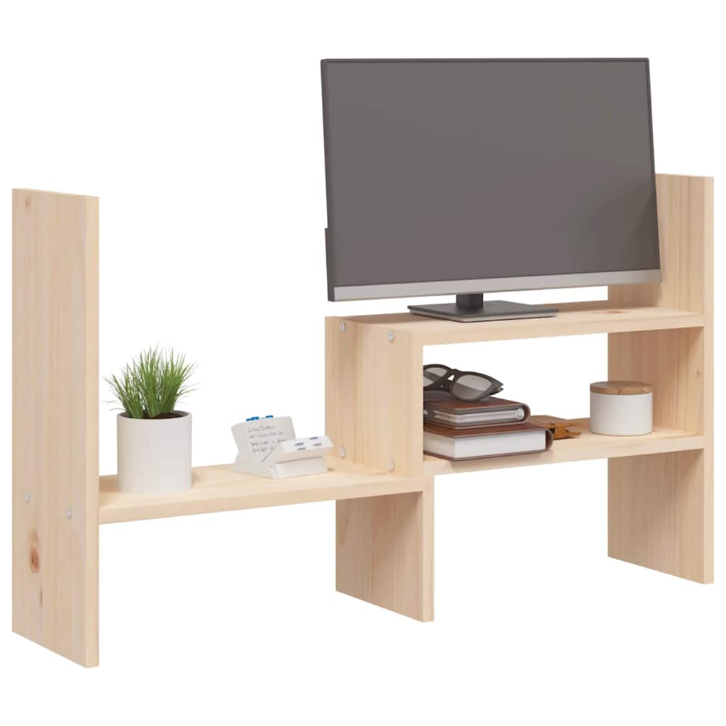 Skärmställ (39-72)x17x43 cm massiv furu